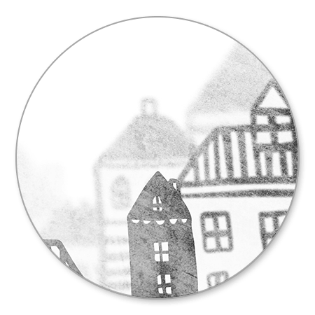 Huisjes zwart-wit diepte